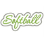 Softball Applique Script Zig Zag Snap Shot