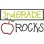 3rd Grade Rocks Applique Chalkboard Snap Shot