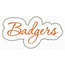 Badgers Applique Script Zig Zag Snap Shot