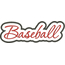 Baseball Applique Script Satin Snap Shot