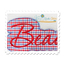 Beavers Applique Script Zig Zag Close Up