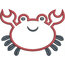 Crab Applique Snap Shot