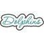 Dolphins Applique Script Satin Snap Shot