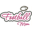 Football Mom Applique Script Satin Snap Shot
