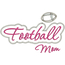 Football Mom Applique Script Zig Zag Snap Shot