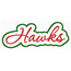 Hawks Applique Script Satin Snap Shot