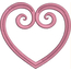 Heart Scroll Applique Snap Shot