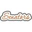 Senators Applique Script Satin Snap Shot