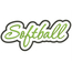 Softball Applique Script Satin Snap Shot