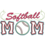 Softball Mom Applique Snap Shot
