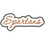 Spartans Applique Script Satin