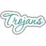 Trojans Applique Script Zig Zag
