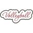 Volleyball Applique Script Satin Snap Shot