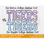 Narrow College Applique Font - 7 Sizes