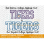 Narrow College Applique Font - 7 Sizes