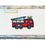 Fire Truck Icon Embroidery - Filled and Outline Versions