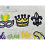 Mardi Gras Life Icon Embroidery - Filled and Outline Versions, 5 image