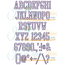Narrow College Applique Font - 7 Sizes