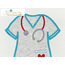 Scrub Top Applique with Heart, 2 image