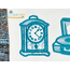 Vintage Clock - Outline Embroidery