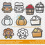 Fall Icon Embroidery Bundle