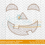 Quilted Jack o Lantern Face Applique Embroidery