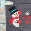 Snowman Just Roll with It Pocket Peeker Machine Embroidery Design