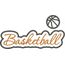 Basketball Applique Script Satin Snap Shot