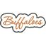 Buffaloes Applique Script Satin Snap Shot