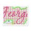 Georgia Applique Script Close Up
