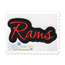 Rams Applique Script Satin