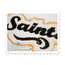 Saints Distressed Applique Close Up