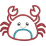 Sea Crab Applique Snap Shot