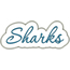 Sharks Applique Script Zig Zag Snap Shot