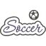 Soccer Applique Script Satin Snap Shot