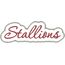 Stallions Applique Script Zig Zag Snap Shot