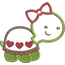 Valentine Turtle Applique Snap Shot