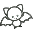Black Bat Applique Snap Shot Black Bat Applique Snap Shot