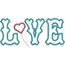 Love Applique Text with Heart Snap Shot