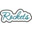 Rockets Applique Script Satin Snap Shot