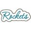 Rockets Applique Script Zig Zag Snap Shot