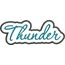 Thunder Applique Script Satin Snap Shot