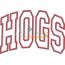 Hogs Arched Applique Snap Shot
