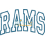 Rams Arched Applique Snap Shot