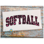 Softball Arched Applique