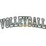 Volleyball Arched Applique Snap Shot