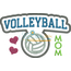 Volleyball Mom Block Arc Applique Snap Shot
