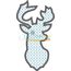 Deer Silhouette Applique Snap Shot