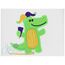 Mardi Gras Gator Applique, 2 image