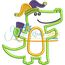 Mardi Gras Gator Applique, 3 image